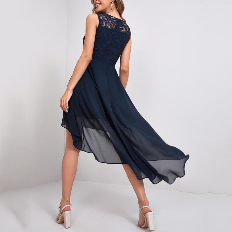 Sexy Spitzen-Chiffon-Patchwork-Abendkleid