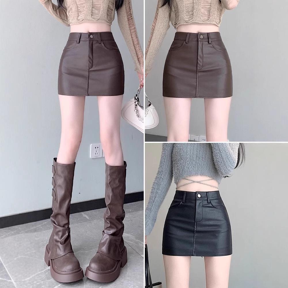

Petite Women s Black PU Leather Midi Skirt, High-Waist Slimming A-Line Bodycon, XS, Perfect for Autumn/Winter. S [81-90 lbs]