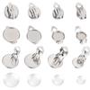 DIY Earring Making with Transparent Glass Cabochons and 304 Stainless Steel Clip-on Earring Findings Stainless Steel Color 8mm/10mm/12mm/14mm