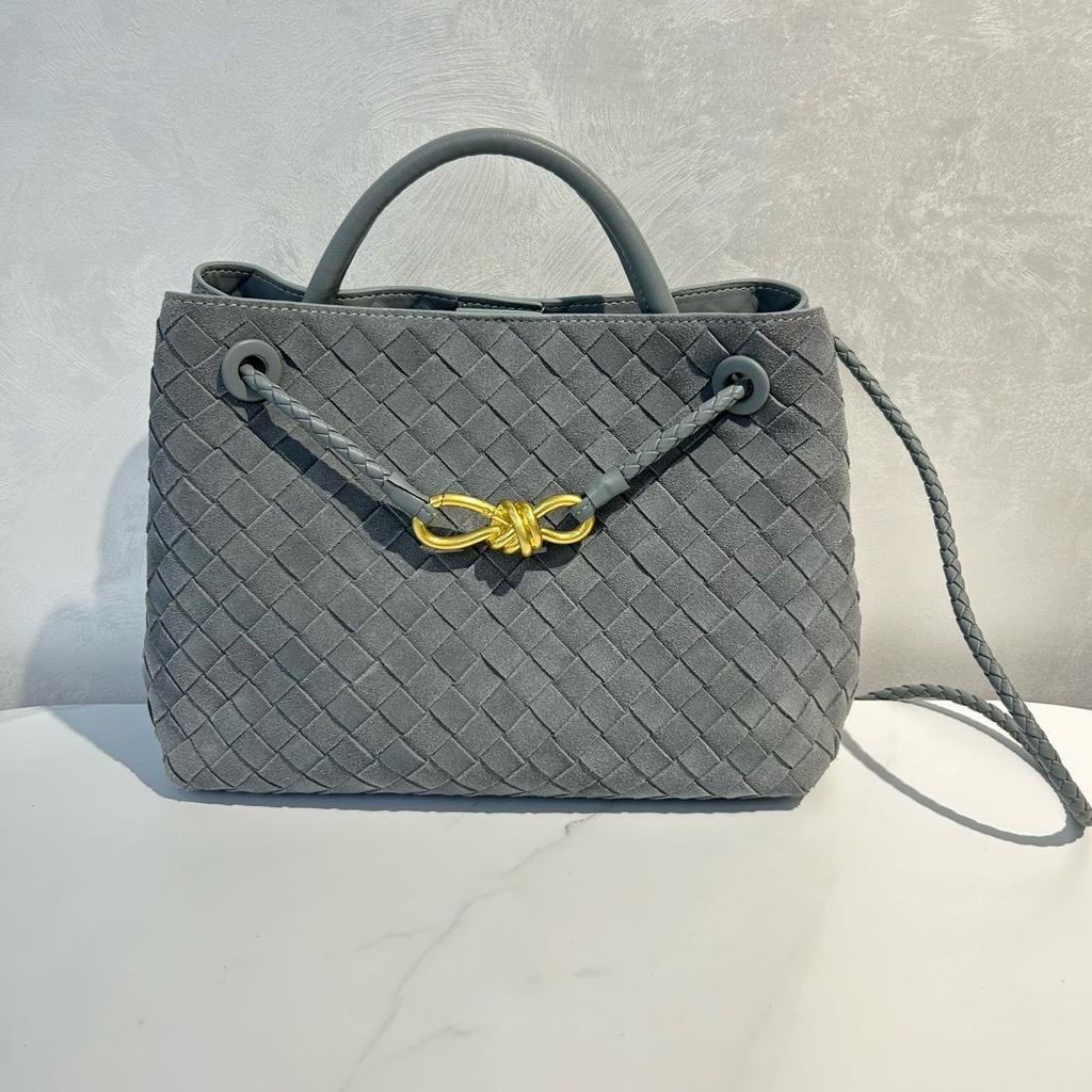 Gewebte Tasche Wildledertasche Mattiertes Rindsleder Großes Fassungsvermögen Pendler Vielseitig Tragbar Schulter Unterarm Crossbody Tragetasche Damen