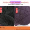 Warm Velvet Wool Beret for Middle-Aged & Elderly - Fashionable, Solid Color, Thick Knitted Winter Hat with Short Brim