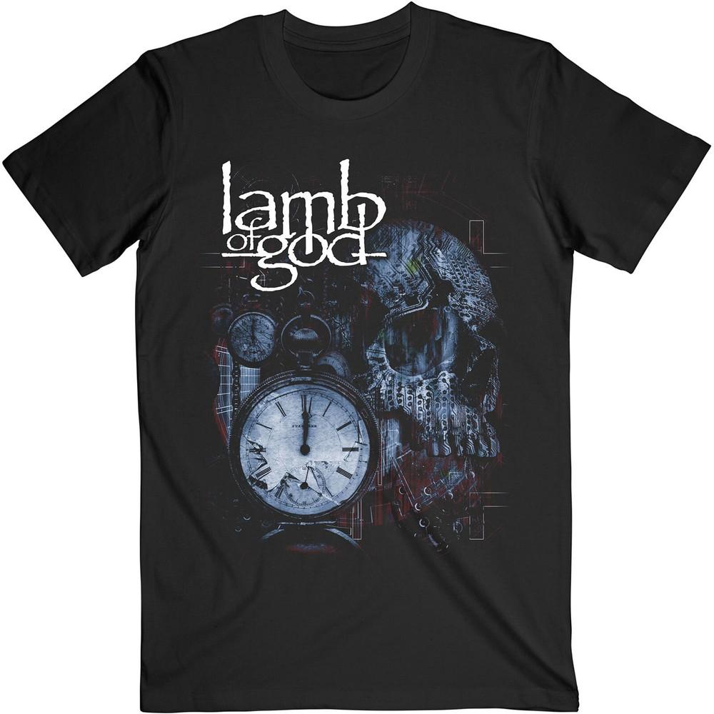 

Lamb Of God T-Shirt Circuitry Skull Band New Black Official S