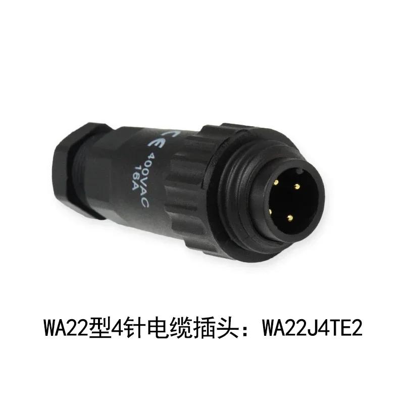 WEIPU WA22 TE+Z Male Plug Flange Female Socket 4Pin 7Pin Solder/Screw Connect Waterproof Industrial Power Aviation Connector