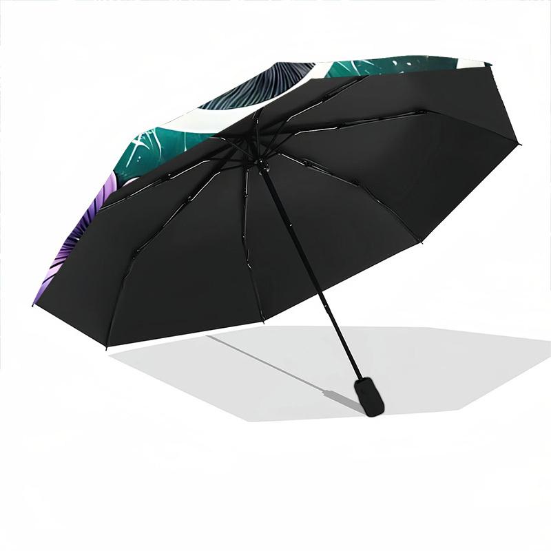 1 Stück Wolfsmond Mandala Faltbarer Regenschirm, Langlebig, Geeignet für Outdoor-Aktivitäten oder Regen, Geeignet für den Weg zur Arbeit yy251027121