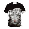 Summer Casual Men's T-shirt Animal Print 3D T-shirt Men's Round Neck Short Sleeved Comfortable Plus Size Fashionable T-shirt