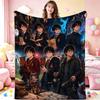 Adventure Beyond Story Printed Flannel Blanket Thick Soft Fleece Blanket For Living Room Sofa Balcony Home Decor Holiday Gift