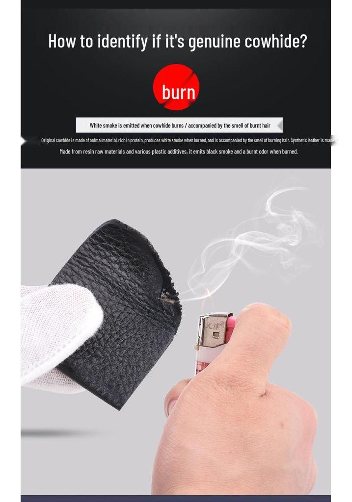 Buckle-Free Leather Belt for Men - Genuine Leather, Automatic Buckle, Versatile Lychee Grain Cowhide.