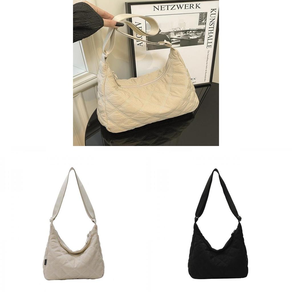 Nylon Casual Small Crossbody Bag For Women With Zipper Pocket And Adjustable Strap