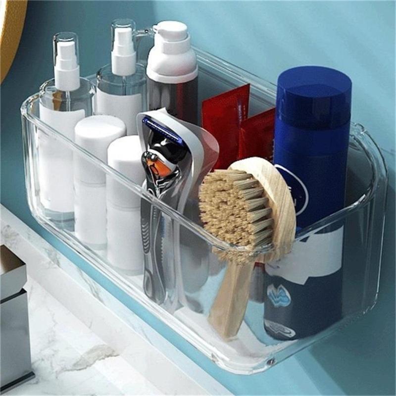 Adhesive Organizers For Bathroom Functional Wall Mounted Storage Box Adhesive Designs for Bathroom and Kitchen