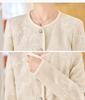 2025 Spring Embroidered Round Neck Cotton Linen Jacket ME5519