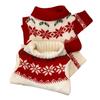 Christmas clothes puppy dog two-legged sweater medium and small dog warm knitted sweater autumn and winter cat pet clothes