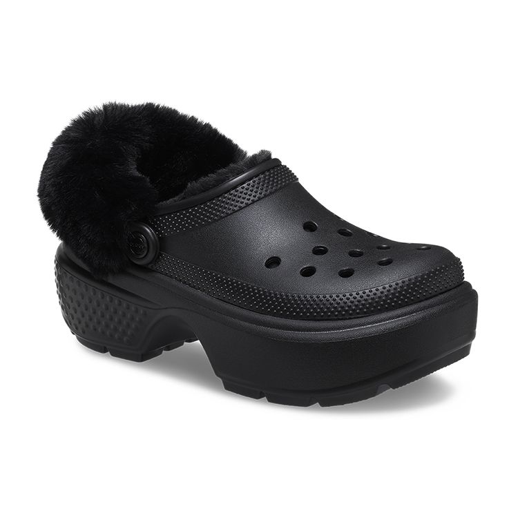 Crocs Stomp Lined Clog Black Unisex Sneakers 208546-001
