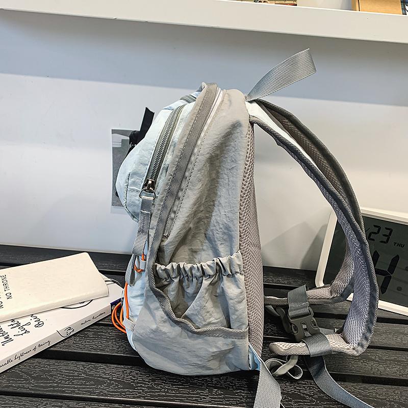 Student Small Bag Women's Lightweight Backpack Men Color Block Sports Travel Backpack