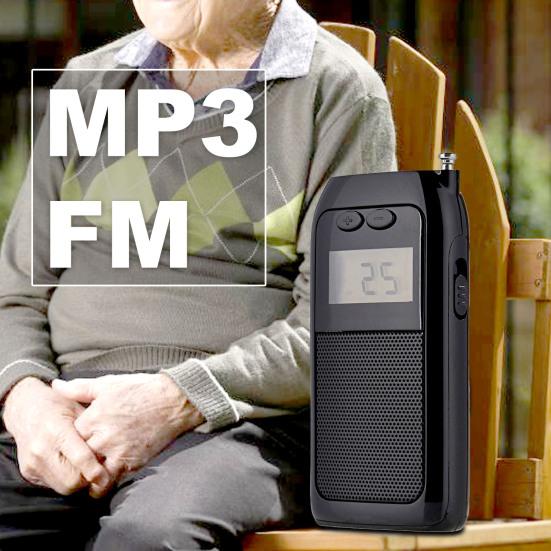 K-605 Pocket Radio Digital Display Mini Multifunctional LCD Portable FM MW SW MP3