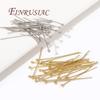 50Pcs/Lot Pins For Jewelry 14K Real Gold Plated 18mm 20mm 26mm 30mm 35mm Pins With Ball For DIY Bracelet Accessories