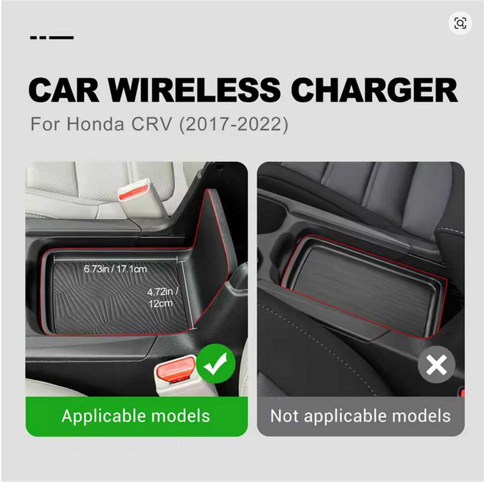 For Honda CRV 2017-2022 Car Wireless Charger Pad Fast Charging Mat Charger Pad