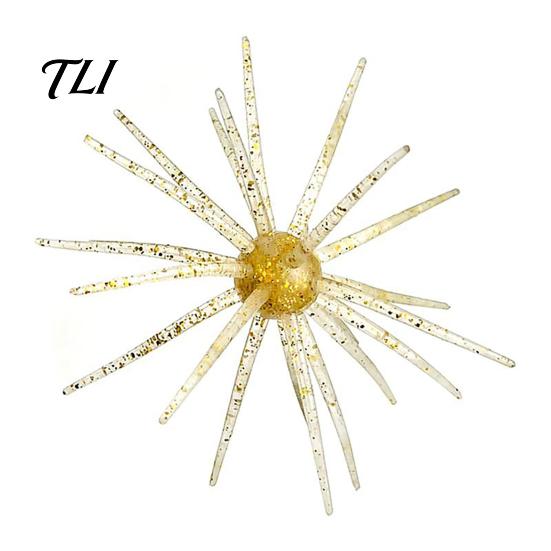 Bionic Fishing Lures 5Pcs Sea Urchin Lure, 4cm/0.5g, 7cm/1.6g, 9cm/2.8g, 11cm/8.7g Floating Bass Tackle Artificial Bait, Fuzzy Soft Lure for