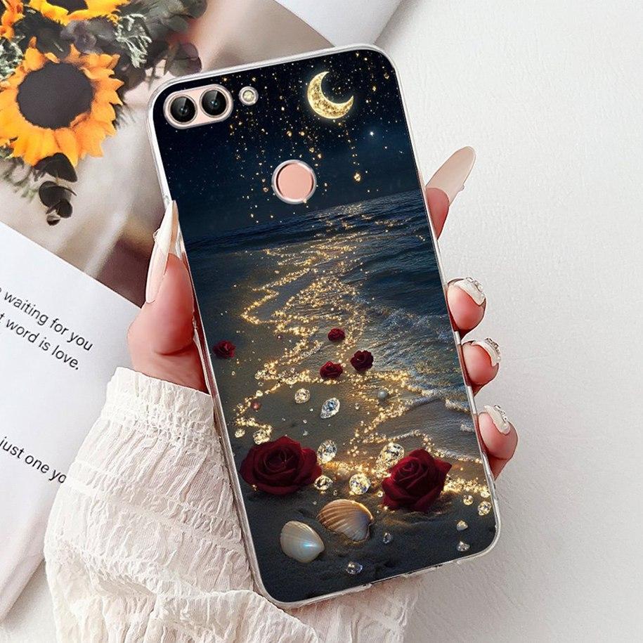 For Huawei P Smart Case FIG-LX1 FIG-LX2 FIG-LX3 Cover Luxury Dragon Lion Soft Silicone Phone Cases For Huawei Psmart 2018 Bumper