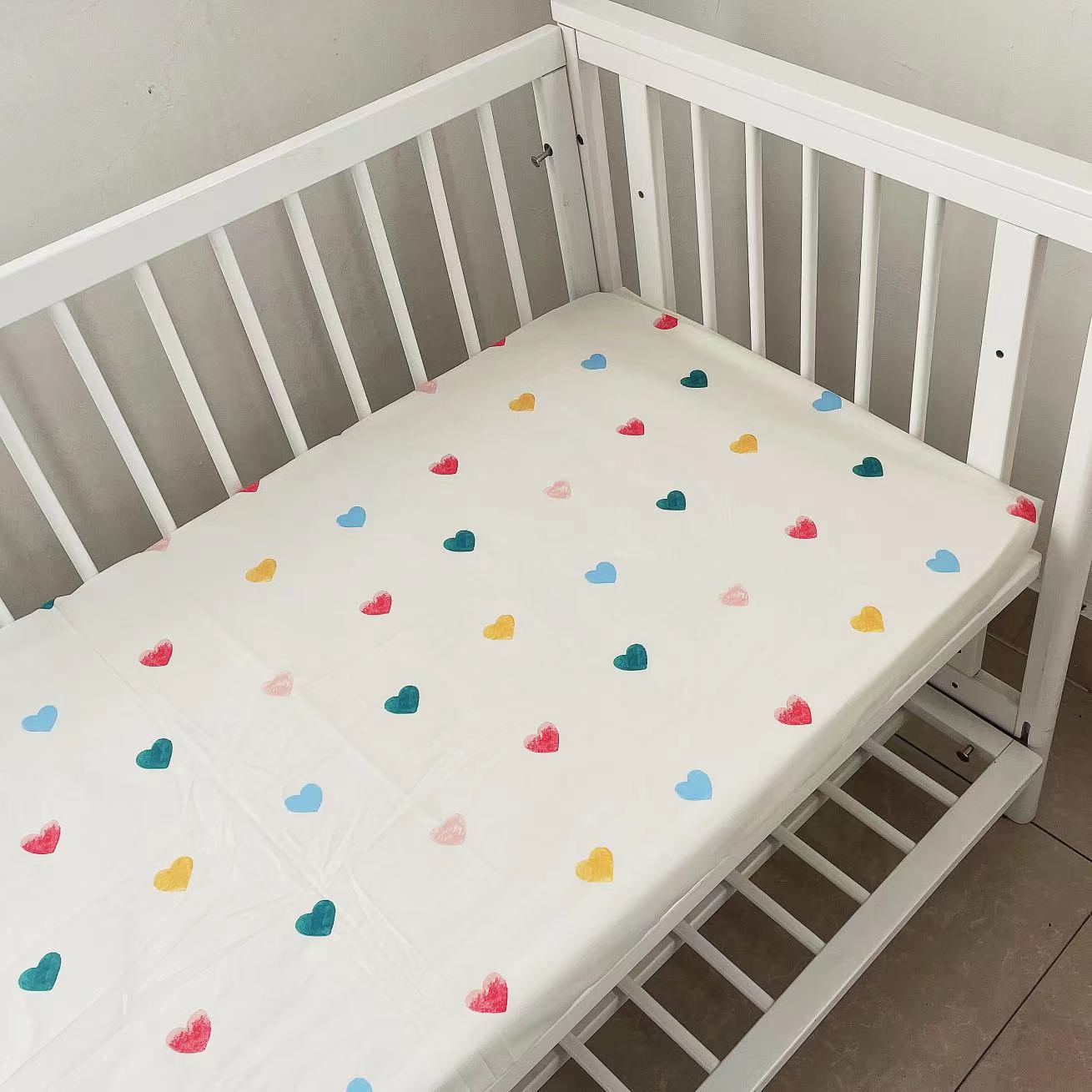 

Летняя мягкая хлопковая защитная простыня для детского матраса премиум-класса для матери и ребенка с рисунком из мультфильма - простыня на резинке для детской кроватки для комфортного сна без одежды 110*60cm