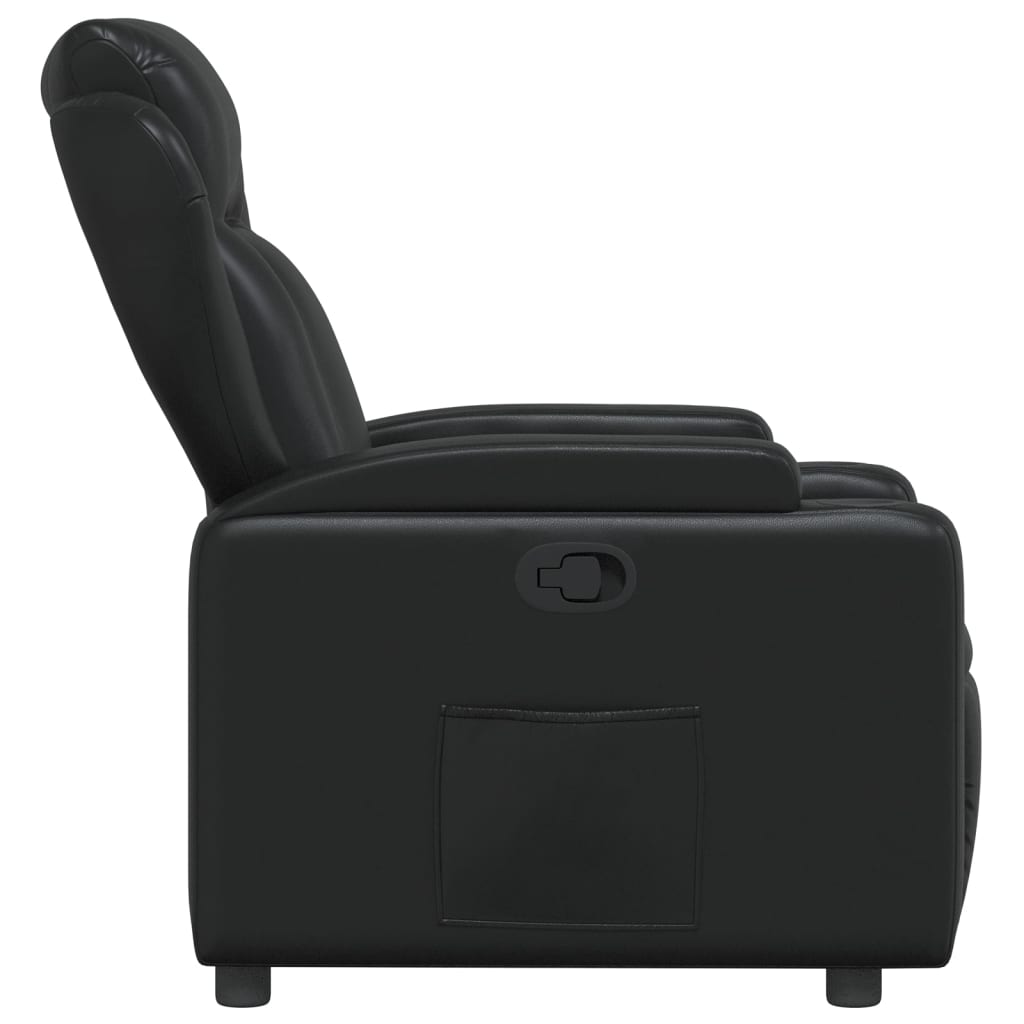 Relaxation Armchair Black Synthetic Leather