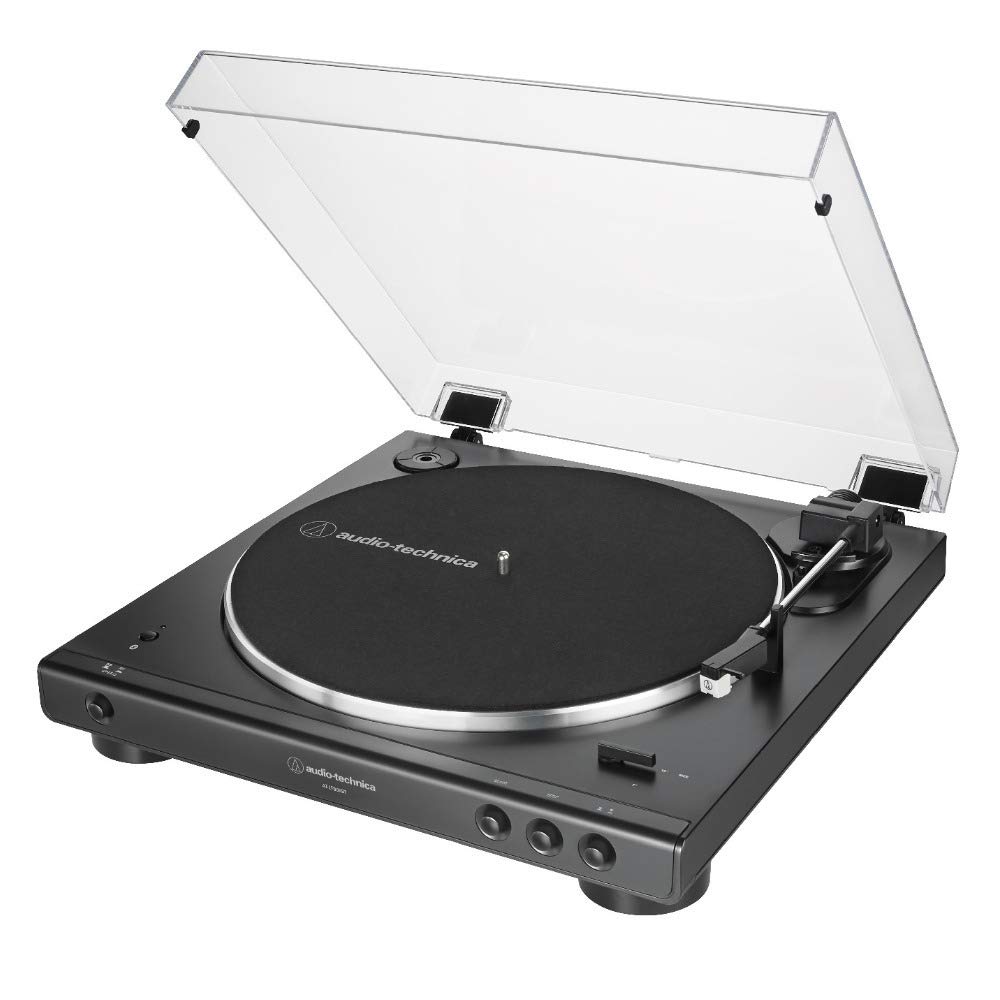 Audio-Technica AT-LP60X Bluetooth Fully Automatic Belt-Drive Turntable Black with Vinyl Record Cleaning Kit