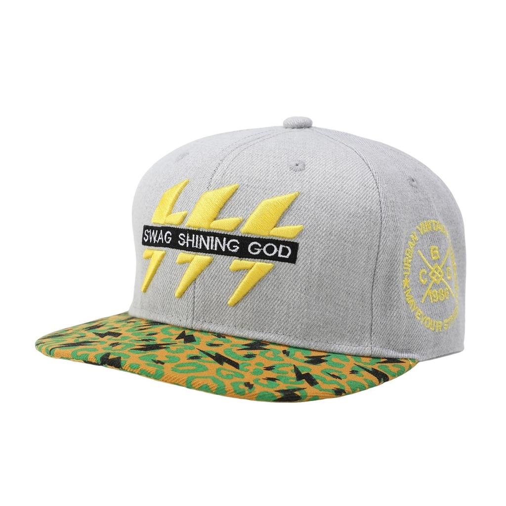 Lightning Embroidery Flat Rim Hat American Hip Hop Flat Rim Hat Female Street Dance Cap Male Korean Big Head Baseball Cap