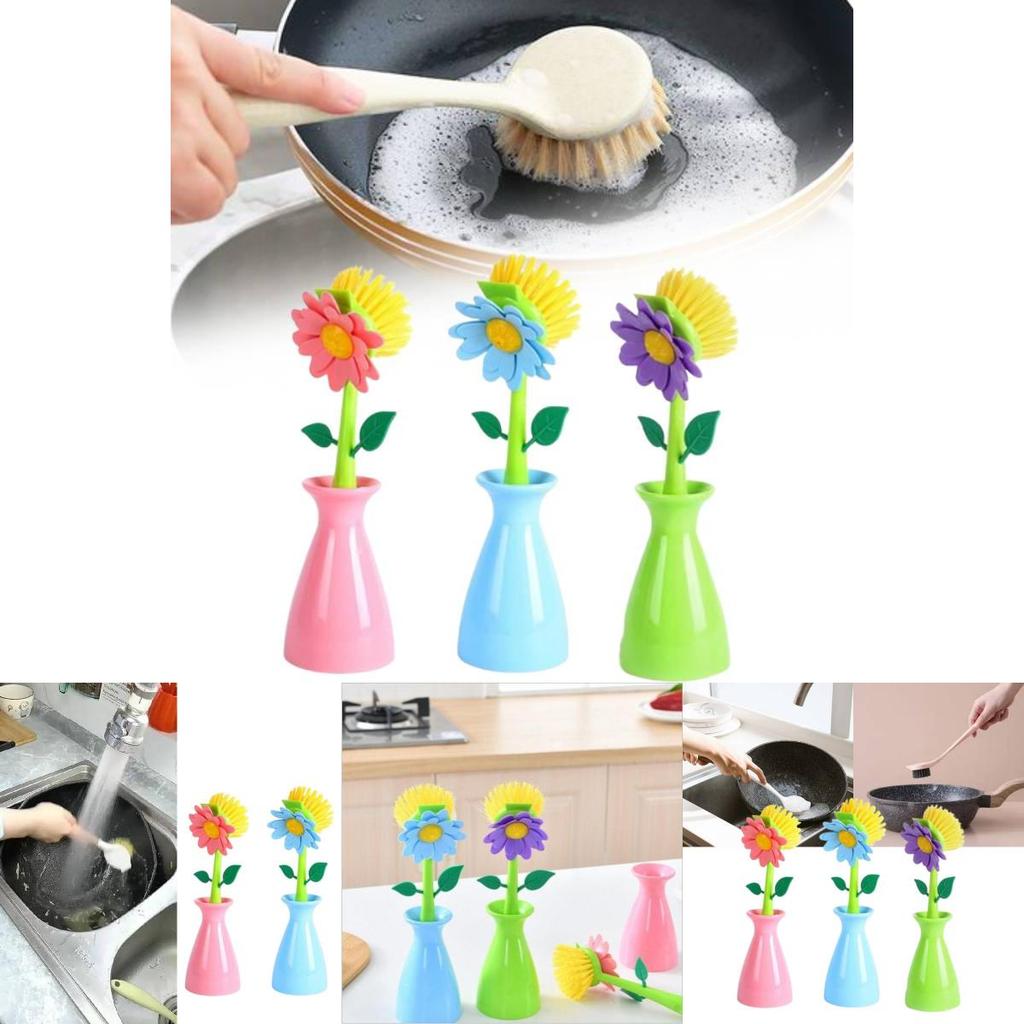 Multi-functional Non-stick Kitchen Brush Long Handle For Effortless Pot And Pan Washing