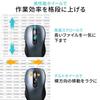 SANWA DIRECT Horizontal Bluetooth 5 OS Mouse, Scrolling, High-Speed Scrolling, Quiet, Wireless, Multi-Pairing, Rechargeable, Buttons, Back/Forward