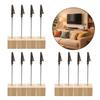 12 Pcs Place Card Holders Standing Photo Stand with Clips Card Stand for Home Office House Decoration