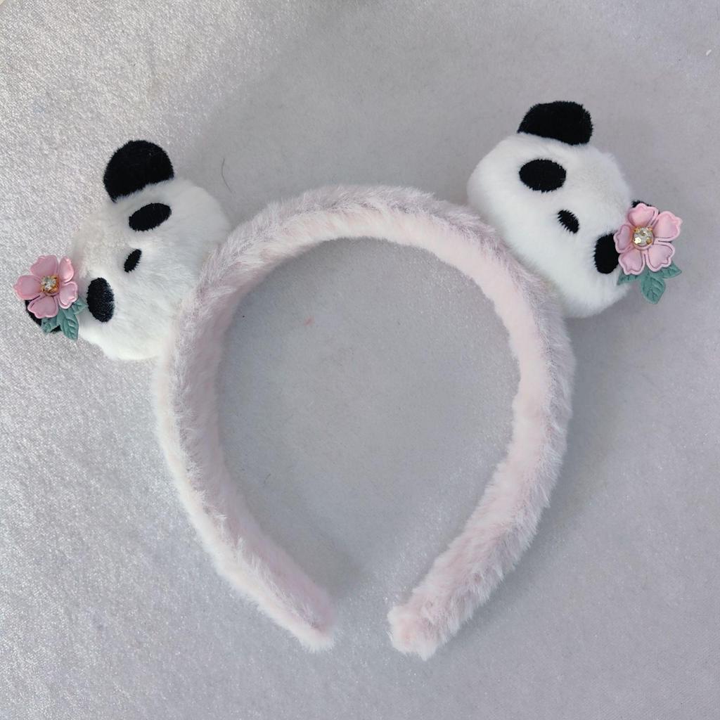 Adorable 2026 Panda Hair Accessory: Cute Round Headband & Funny Clip for Girly Wash Face Routine