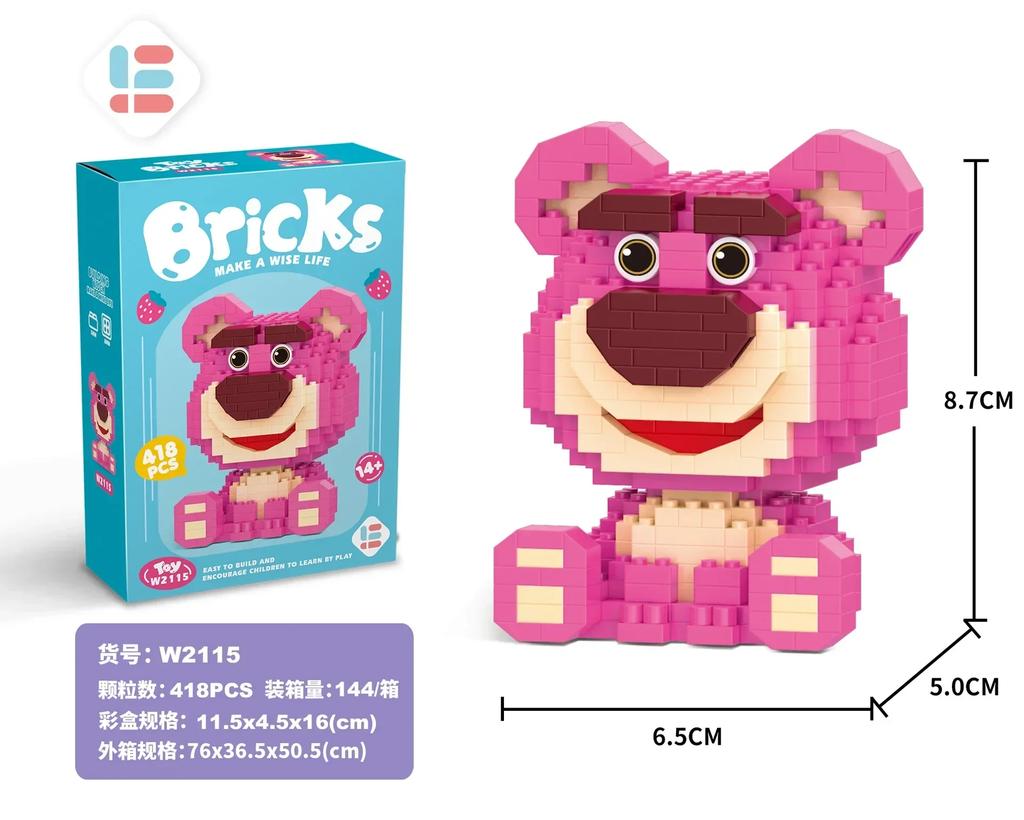 Sanrio Anime Bausteine Kawaii Hello Kitty Kuromi MyMelody Cinnamoroll Diamant Bausteine Puppe Spielzeug Kinder Geburtstagsgeschenk