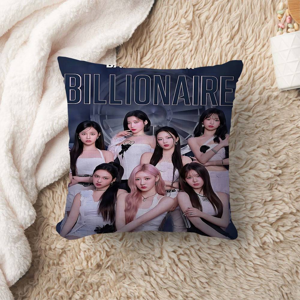 Kpop Style B-Babymonster Personalized Picture Text Home Decorative Pillows Household Gifts 45X45Cm