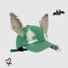 2026 New Y2k Rabbit Ears Denim Ripped Baseball Cap Men and Women Dark Personality Metal Ring Street Trend Adjustable Cosplay Hat