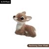 1pc Simulation Plush Animal Sika Deer Reindeer Lovely Xmas Home Decor Standing Miniatures Christmas Elk Scene Arrangement Props