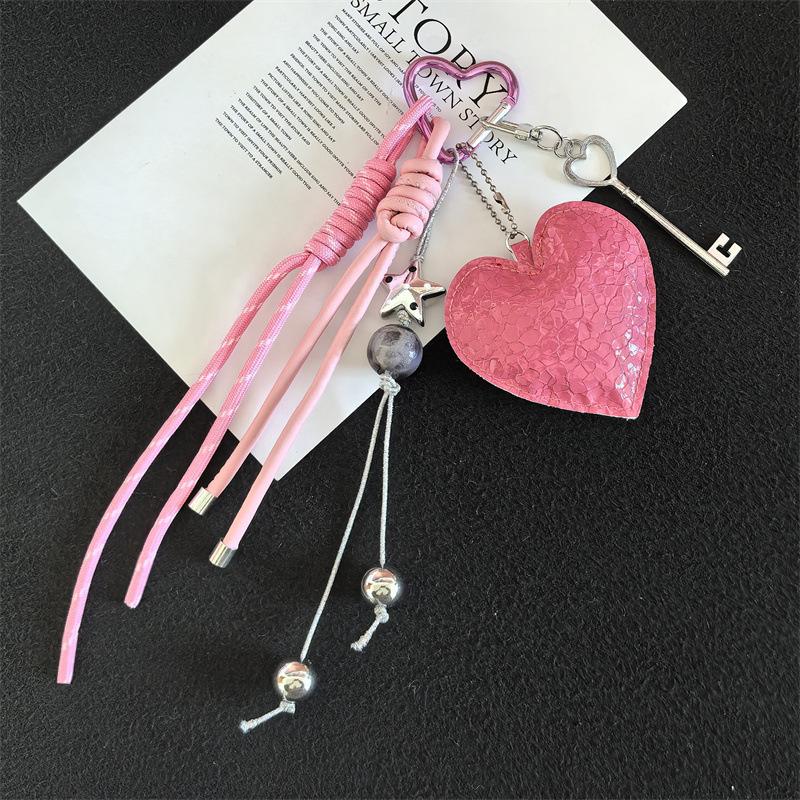 Yogodlns Heart Shape Candy Color Mini Backpack Hanging Handbag Pendant Bag Pendant Bags Accessories