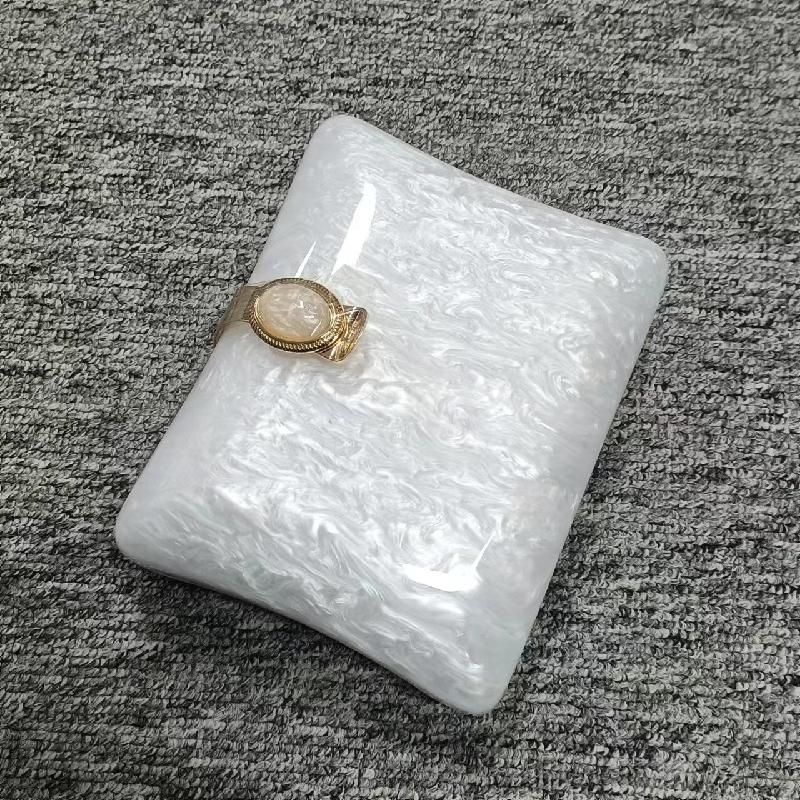 Women's Bag Crossbody Chain Acrylic Shell Square Shoulder Box Small Pearl Summer Evening Wedding Bags Travel Gold Clutch Ball