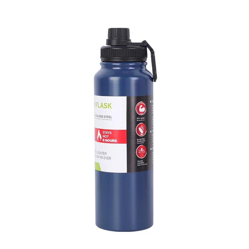Tazza Termica da Esterno in Acciaio Inossidabile da 600/800/1000ML, Pentola Spaziale di Grande Capacità, Tazza da Acqua Portatile per Sport, Viaggio, Auto, Bollitore