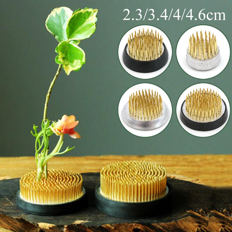 4 Sizes Round Japanese Flower Holder Ishizaki Kenzans Pin Art Fixed Tools Flower Arrangement Insert Base Frog Art