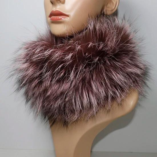 Nowy Szalik z Prawdziwego Futra Lisiego Opaski Futrzane Kobiety Zima Szaliki z Futra Lisiego Luksusowy Ocieplacz na Szyję Dobra Elastyczność Naturalne Futrzane Mufki