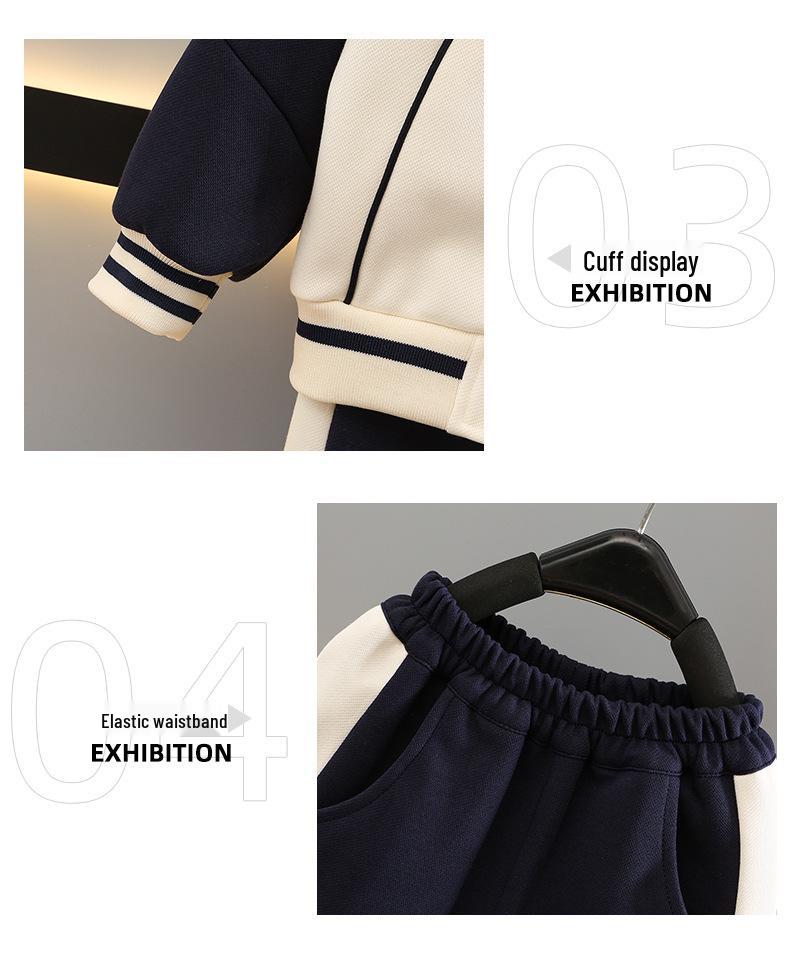 Boys' 2025 Autumn Trendy Toddler Two-Piece Jacket Set