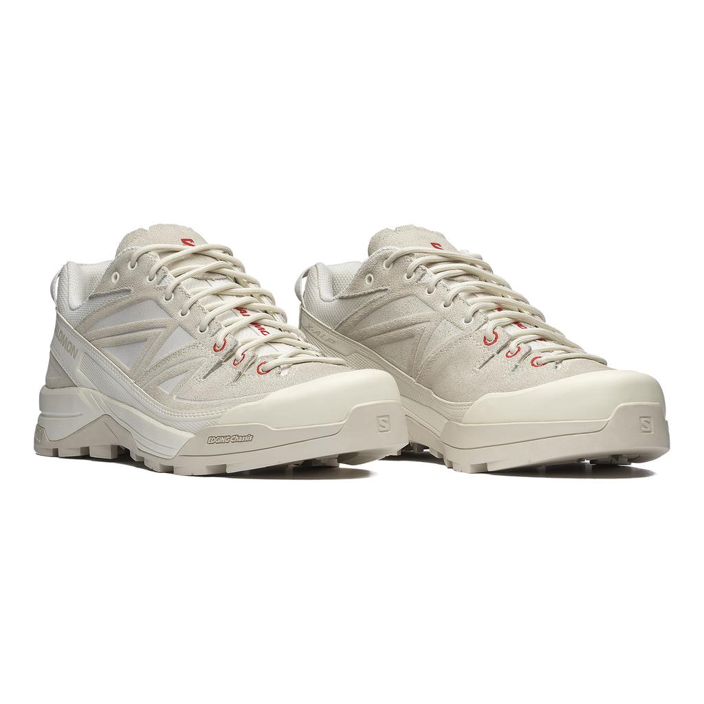 SALOMON Panhui X Alp Fashion Comfortable Low-Top Running Shoes Unisex Sneakers Vanilla Earth-Gray Fire-Red 478480
