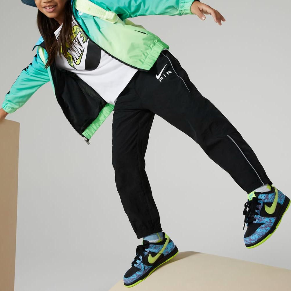 Nike Dunk Low SE PreSchool 'Let's Dance' (Unisex) Multi-Color / Black / Baltic Blue / Volt Kids' Skateboarding Shoes DV1695 900