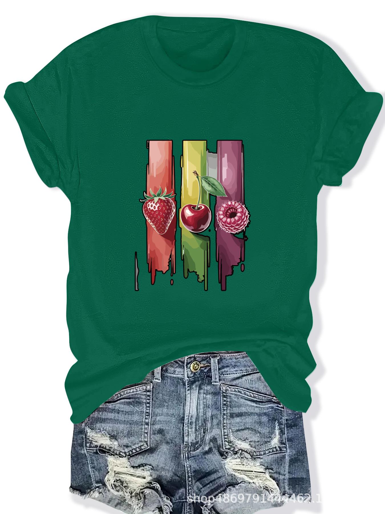 

Женская футболка с круглым вырезом в стиле кросс-бордерной моды S зелёный