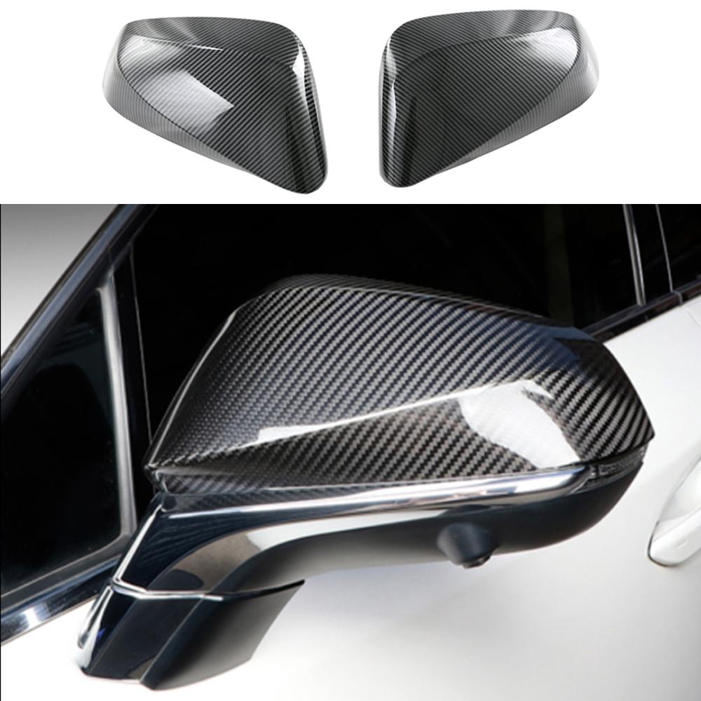 2pcs Side Wing Mirror Cover Caps Rearview Mirror Cover Trim Sticker for Lexus NX 250 350h 450h 2026 ABS Carbon Fiber Black