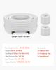 30.5m Mini Split Line Set, 6.4 & 12.7mm OD AC Copper Tubing Pipe, 3/8 White PE Thickened Insulated Coil with Flared Nuts, Strapping Tapes, for Mini