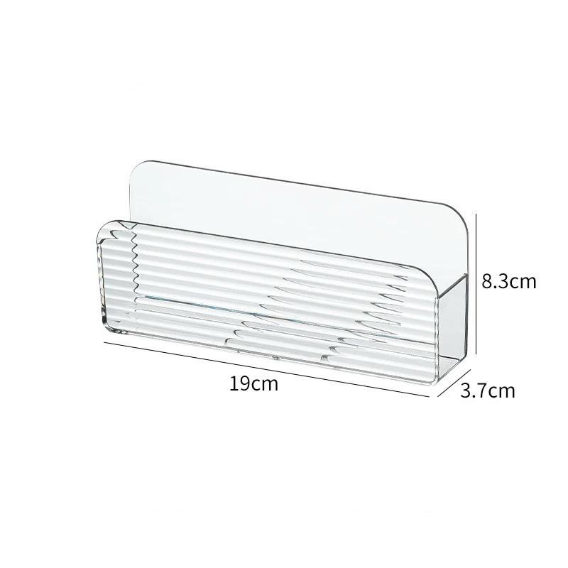 1 Stück Klarer Acryl-Fernbedienungs-Aufbewahrungsständer Selbstklebend Bohren Nicht Notwendig 4 Schlitze Organizer für Büro Schule Zuhause