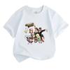 Kids Boys Girls Crew Neck Short Sleeve 100% Cotton T-Shirt, Funny Gravity Animation Character Print Casual Comfortable Tee for Daily Outdoor Playwear