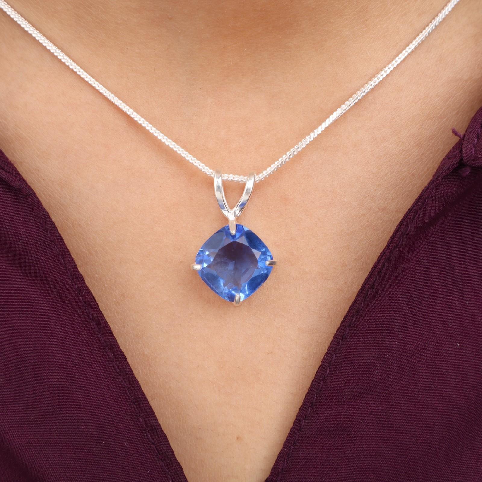 

Танзанит Драгоценный камень 925 Стерлинговое серебро Ювелирные изделия Ручная работа Подвеска 0.93 Для подарка PP-62-6