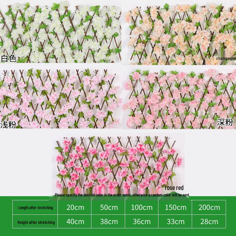 Retractable Wooden Picket Fence for Outdoor Greenery and Balcony Decoration