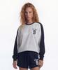 HDEX Number 8 Raglan Block Long Sleeve (Melange White)